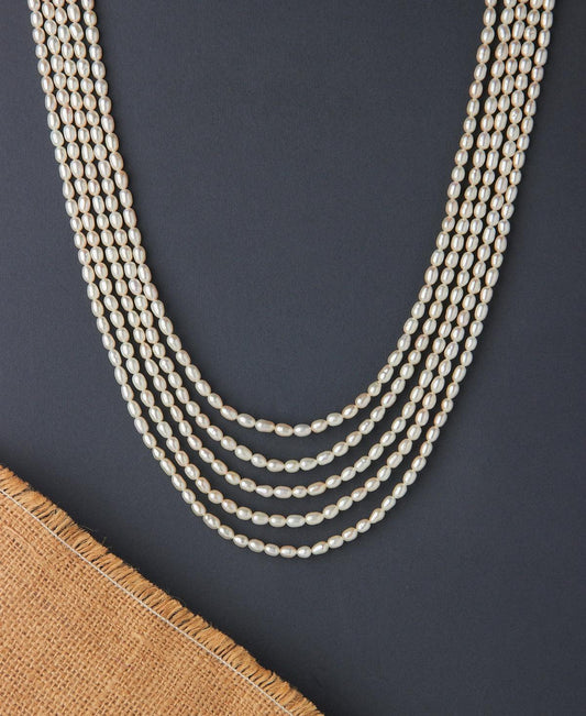 Elegant 5 line Pearl Necklace - Chandrani Pearls