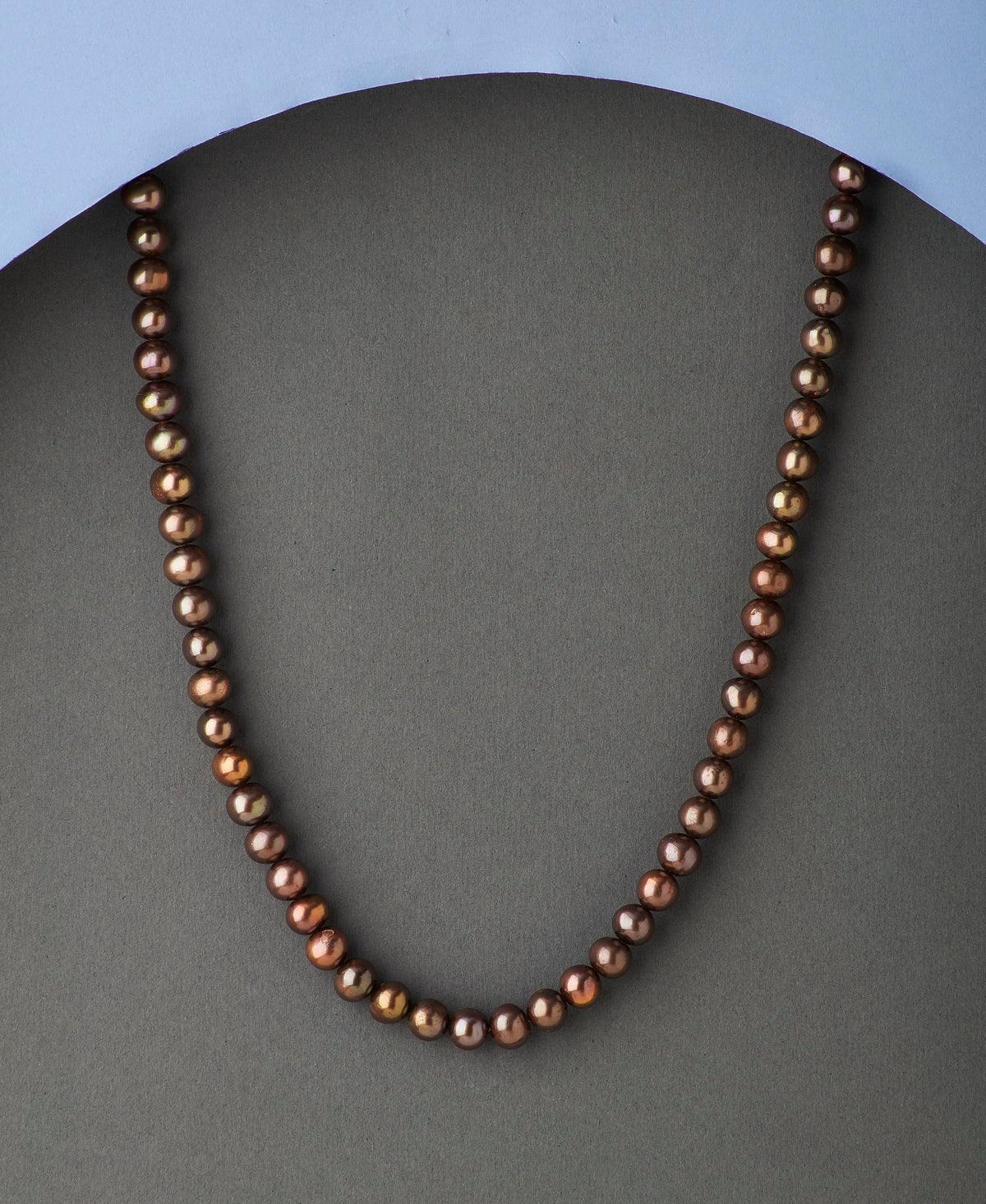 Elegant Brown Pearl Necklace - Chandrani Pearls