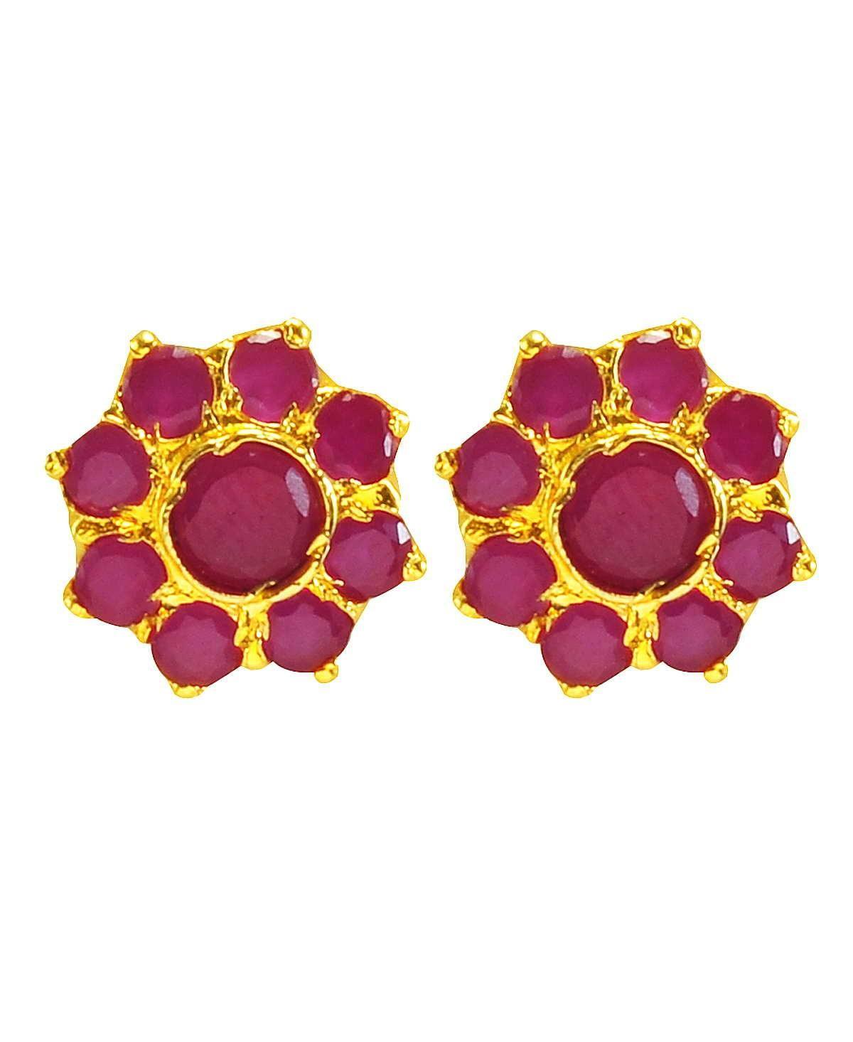 Elegant Garnet Earring - Chandrani Pearls