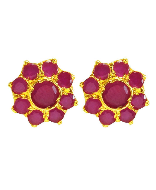 Elegant Garnet Earring - Chandrani Pearls