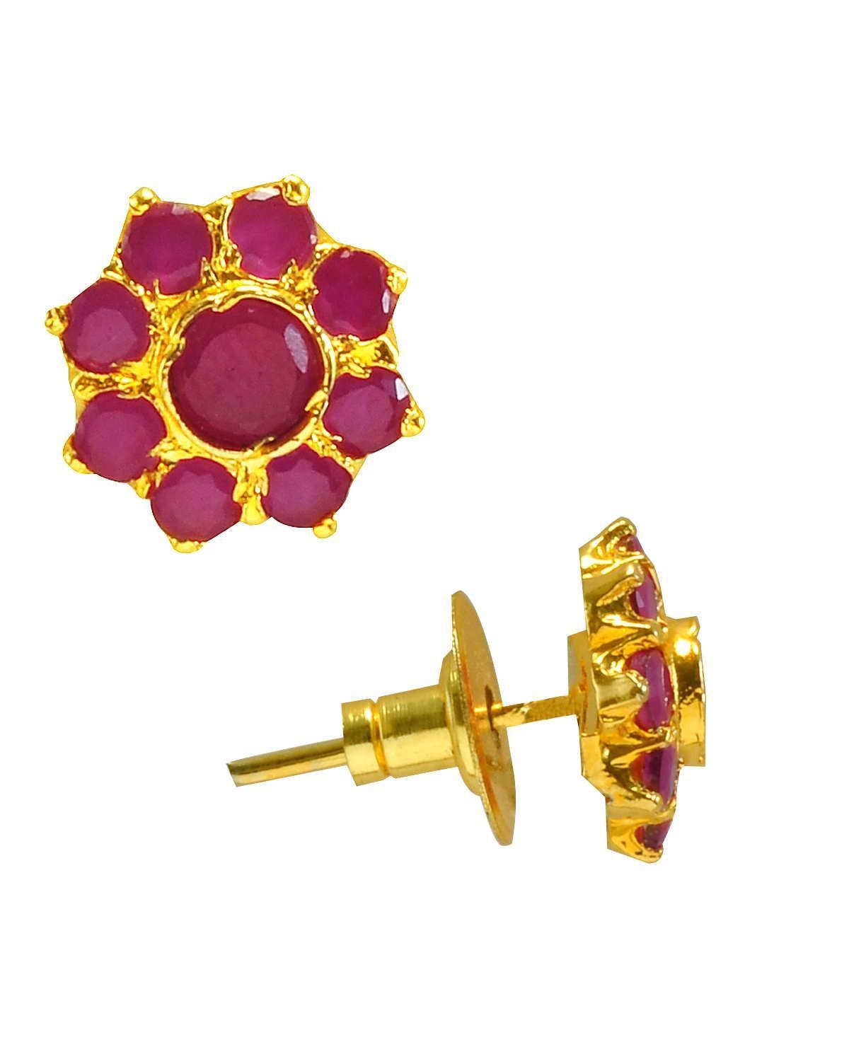 Elegant Garnet Earring - Chandrani Pearls