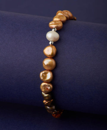 Elegant Golden Pearl Bracelet - Chandrani Pearls