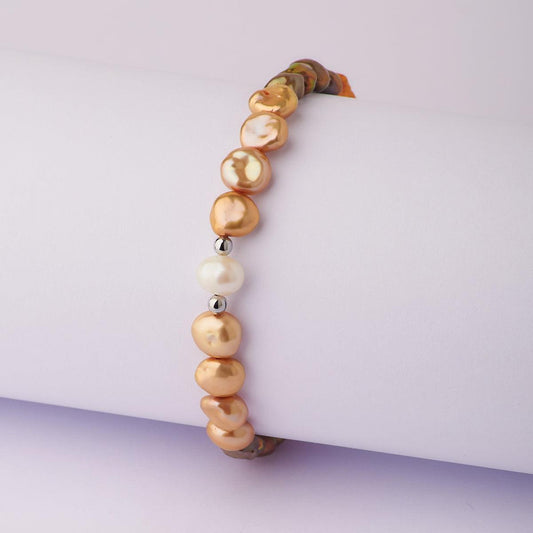 Elegant Golden Pearl Bracelet - Chandrani Pearls