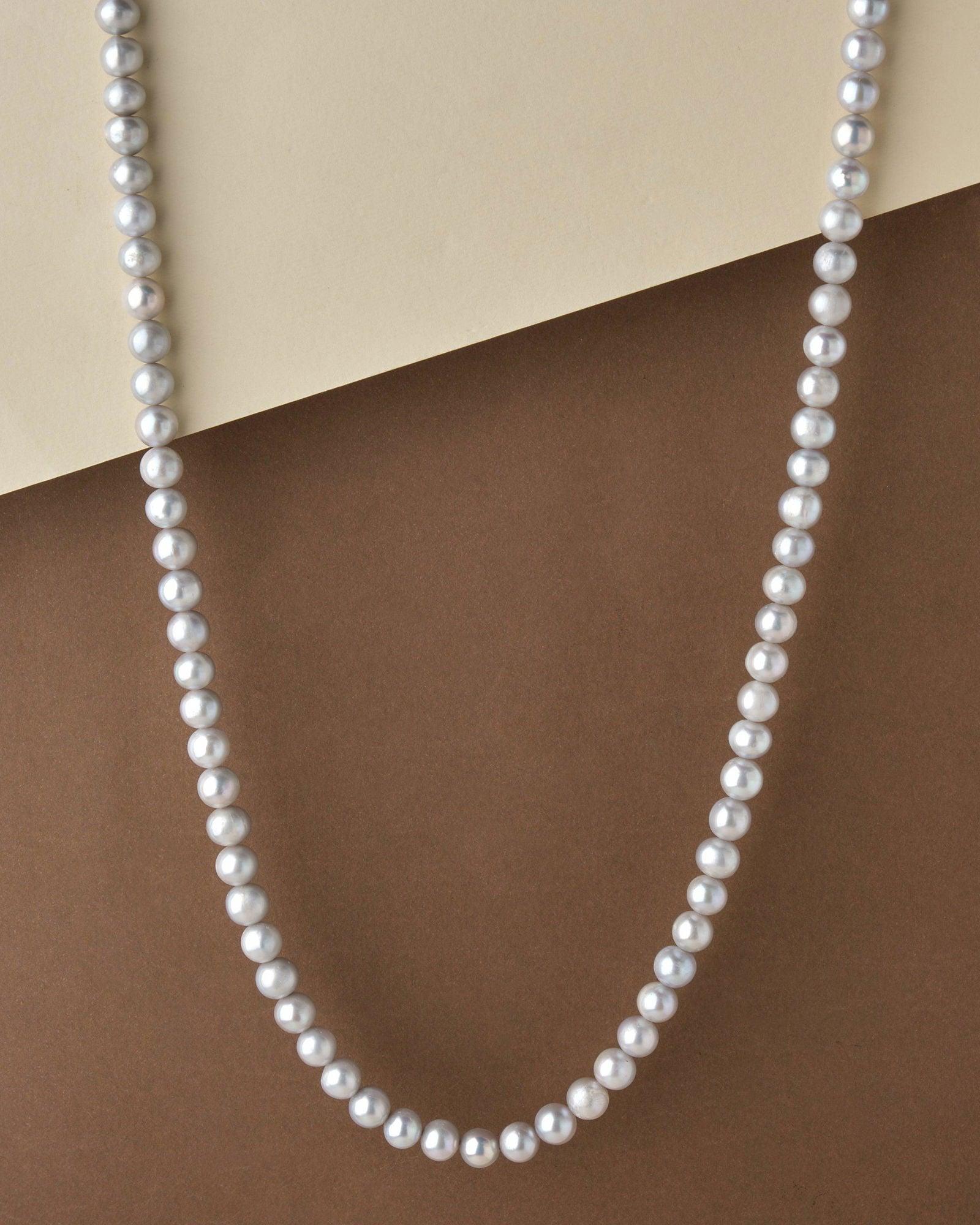 Elegant Grey Pearl Necklace - Chandrani Pearls