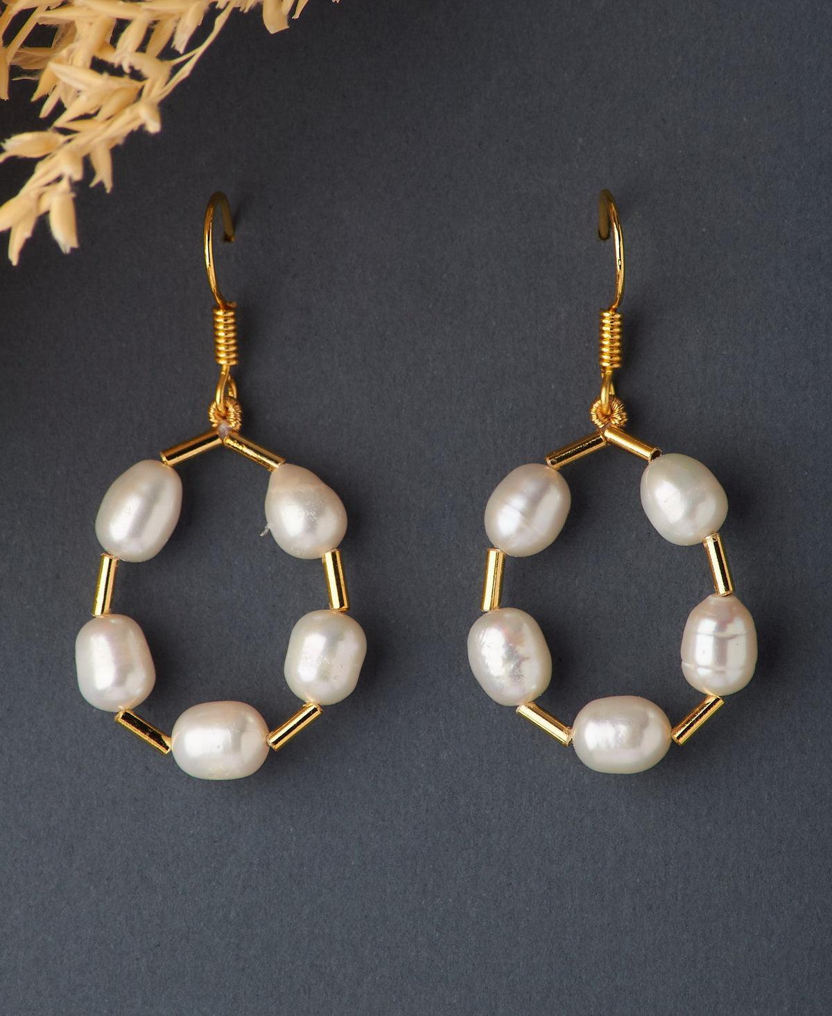 Elegant Hanging Pearl Earring - Chandrani Pearls