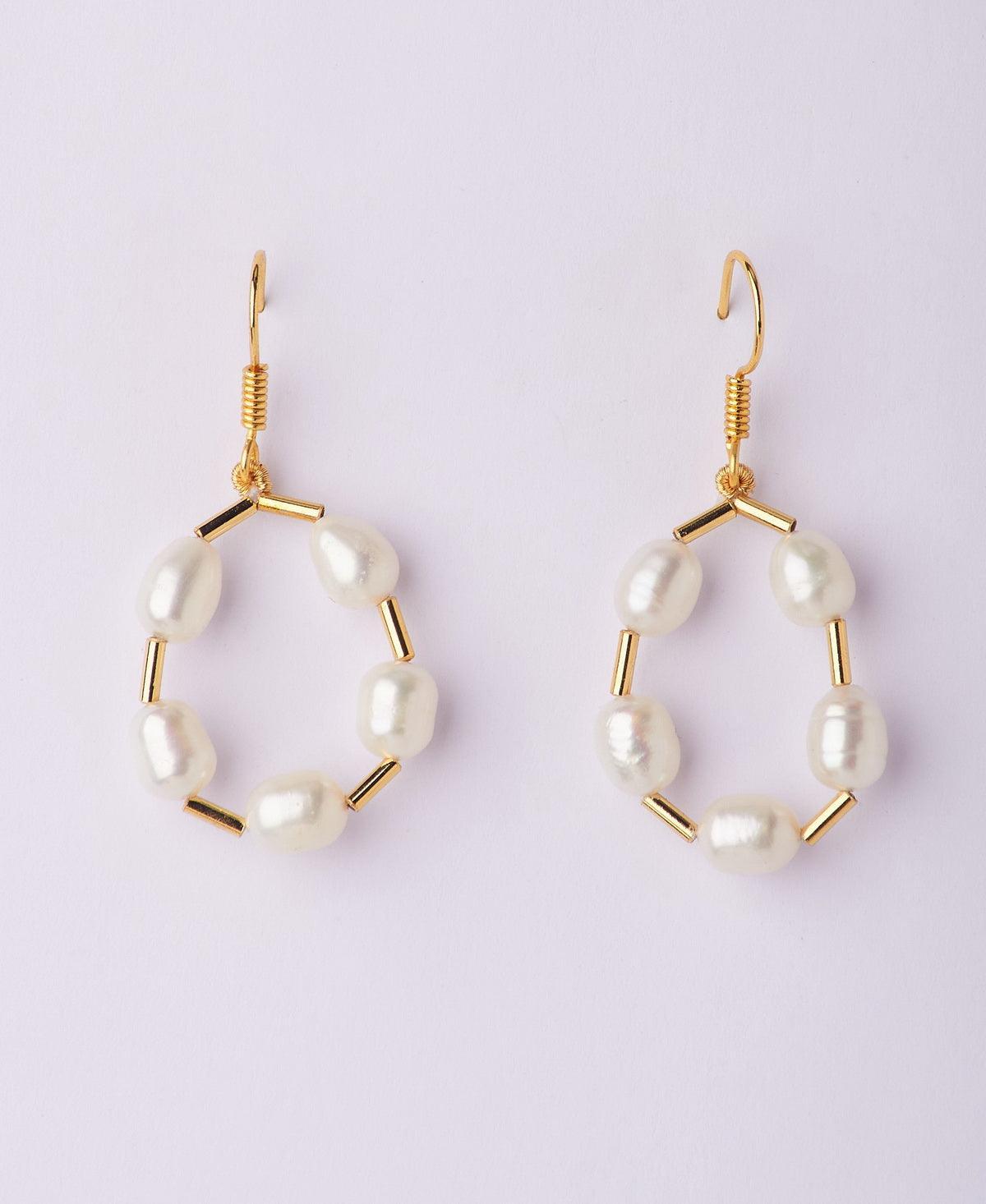 Elegant Hanging Pearl Earring - Chandrani Pearls