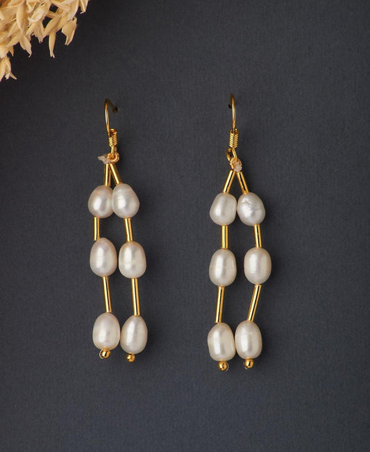 Elegant Hanging Pearl Earring - Chandrani Pearls