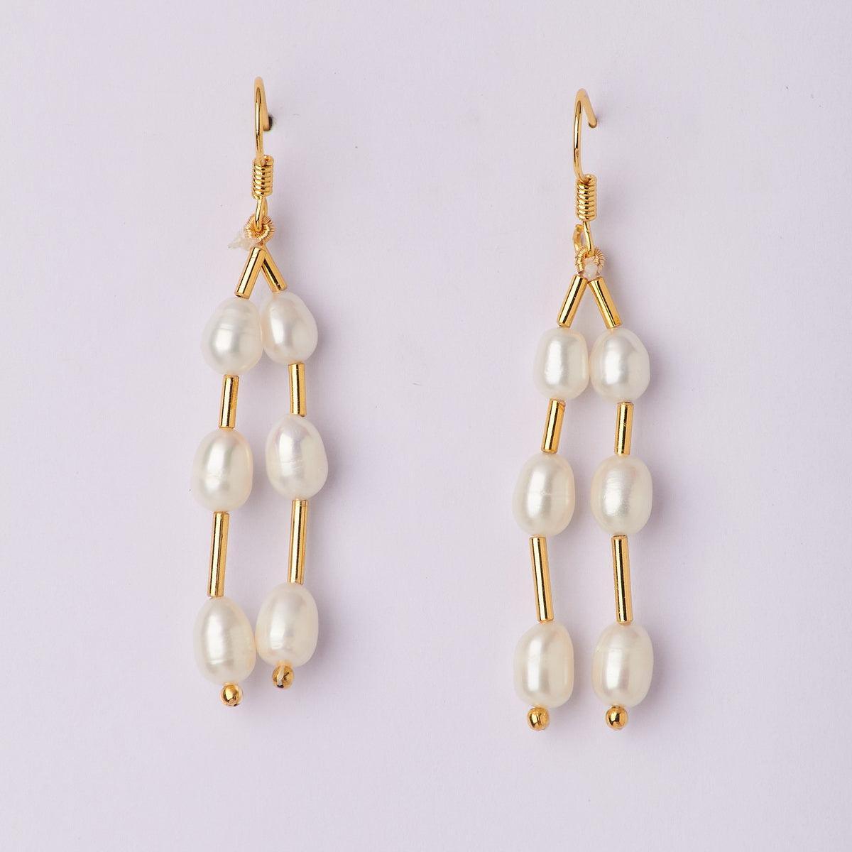 Elegant Hanging Pearl Earring - Chandrani Pearls