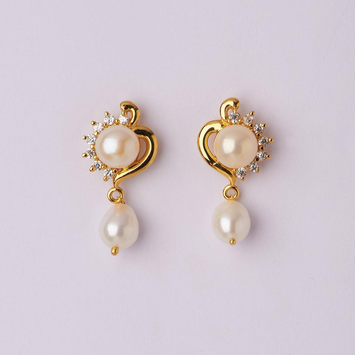 Elegant Hanging Pearl Earring - Chandrani Pearls