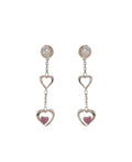 Elegant Heart Silver hanging Earring - Chandrani Pearls