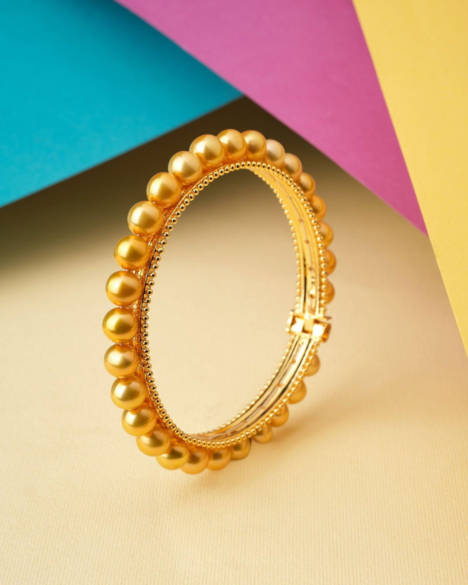 Elegant Pearl Bangle - Chandrani Pearls