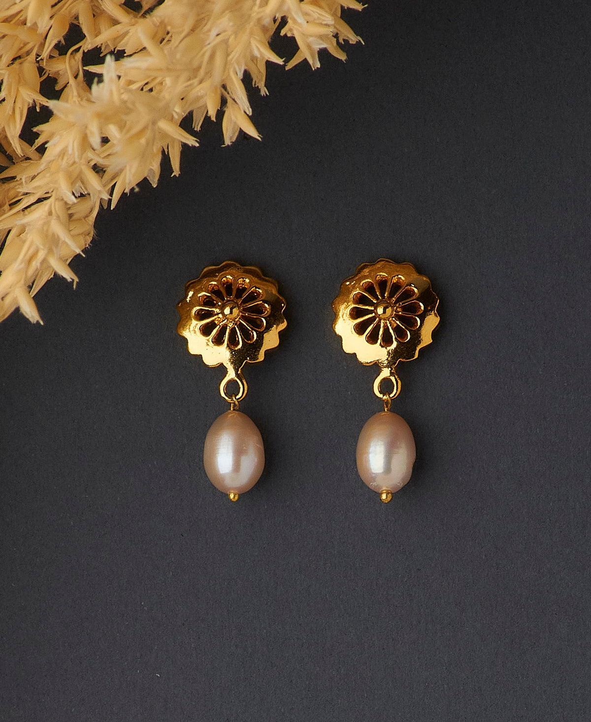 Elegant Pearl Hanging Earring - Chandrani Pearls