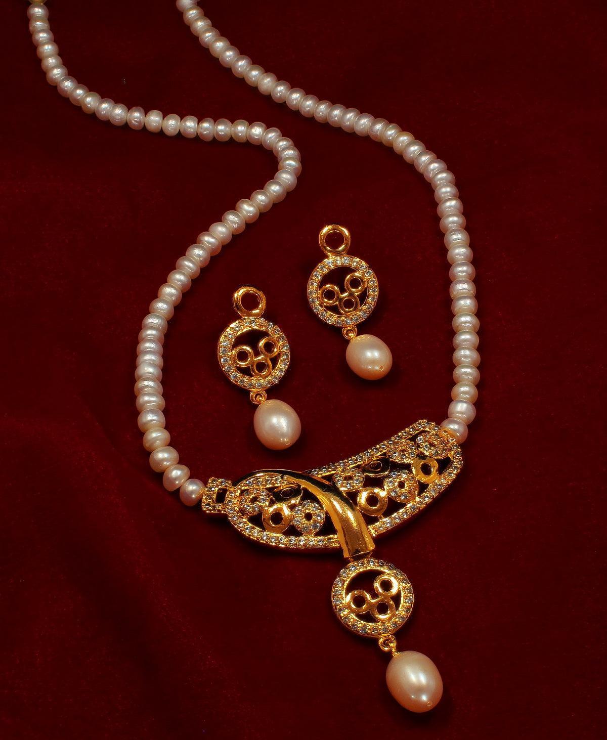 Elegant Pearl Necklace Set - Chandrani Pearls