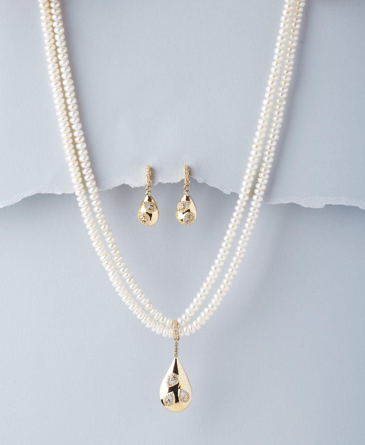 Elegant Pearl Necklace Set - Chandrani Pearls