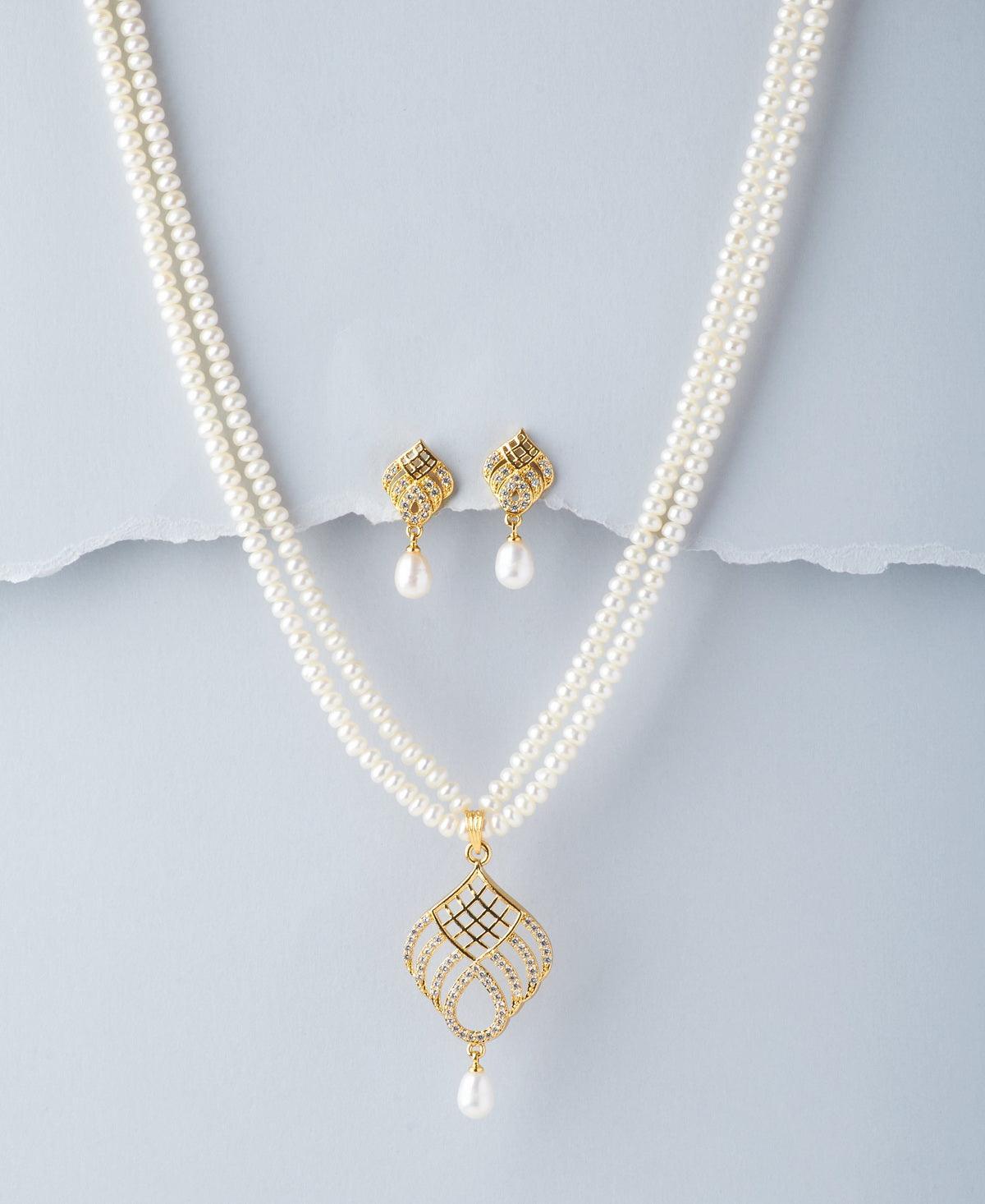 Elegant Pearl Necklace Set - Chandrani Pearls