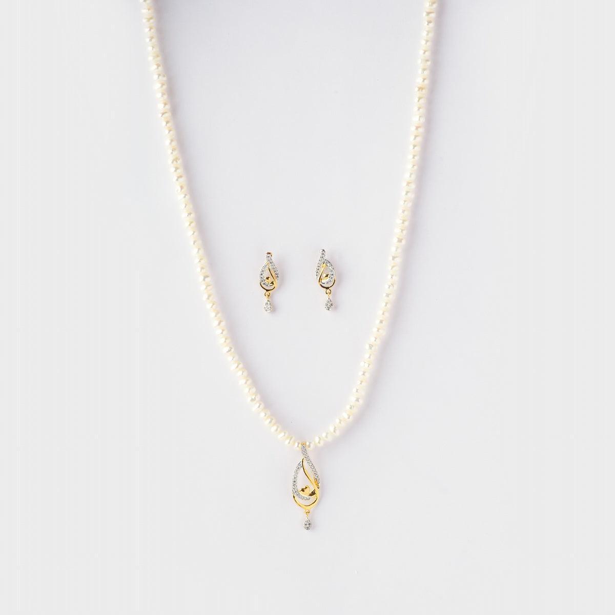 Elegant Pearl Necklace Set - Chandrani Pearls