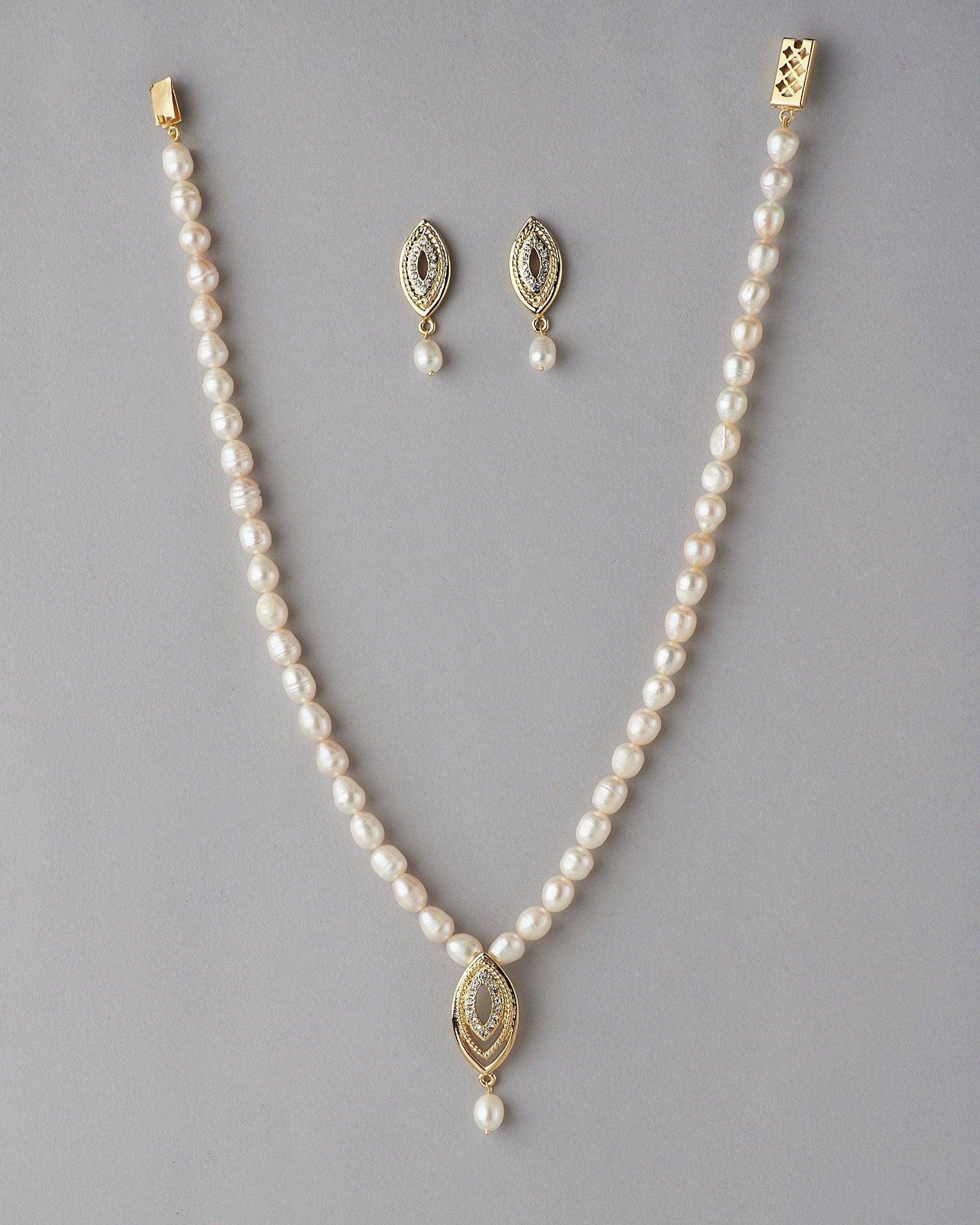 Elegant Pearl Necklace Set - Chandrani Pearls