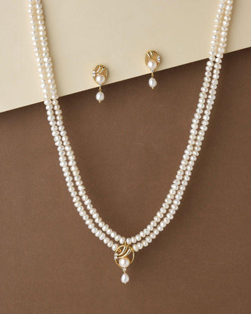 Elegant Pearl Necklace Set - Chandrani Pearls