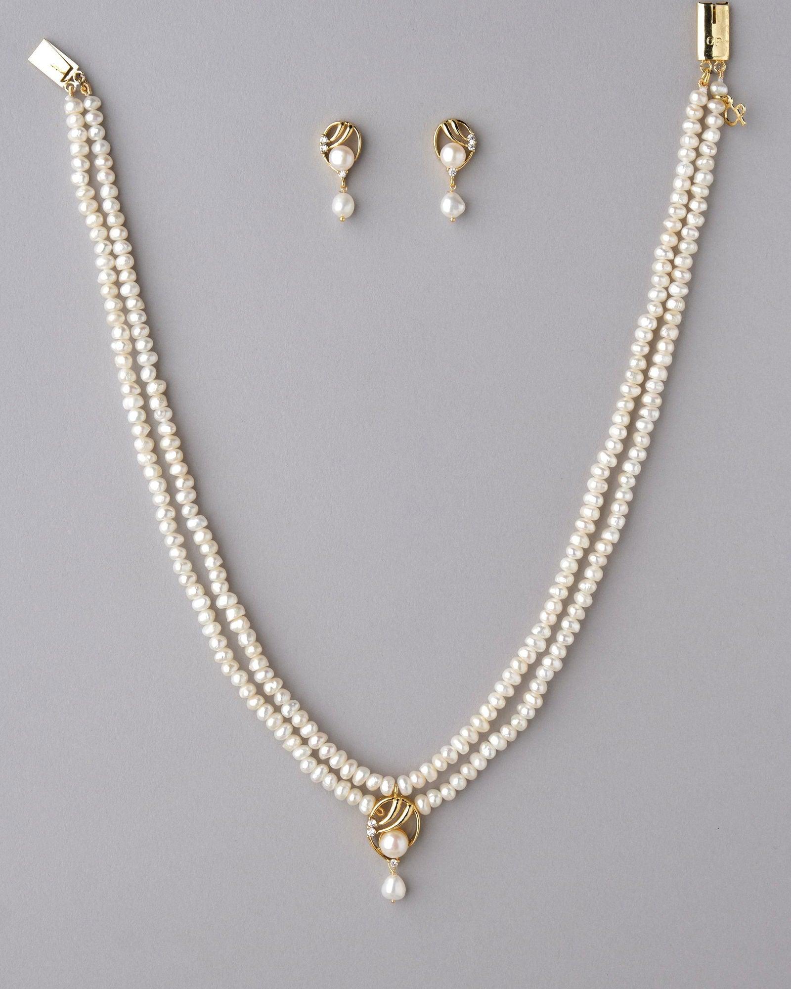 Elegant Pearl Necklace Set - Chandrani Pearls