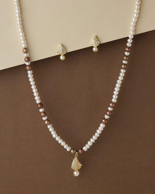 Elegant Pearl Necklace Set - Chandrani Pearls