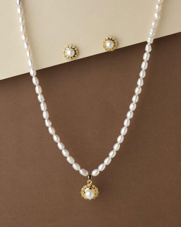 Elegant Pearl Necklace Set - Chandrani Pearls