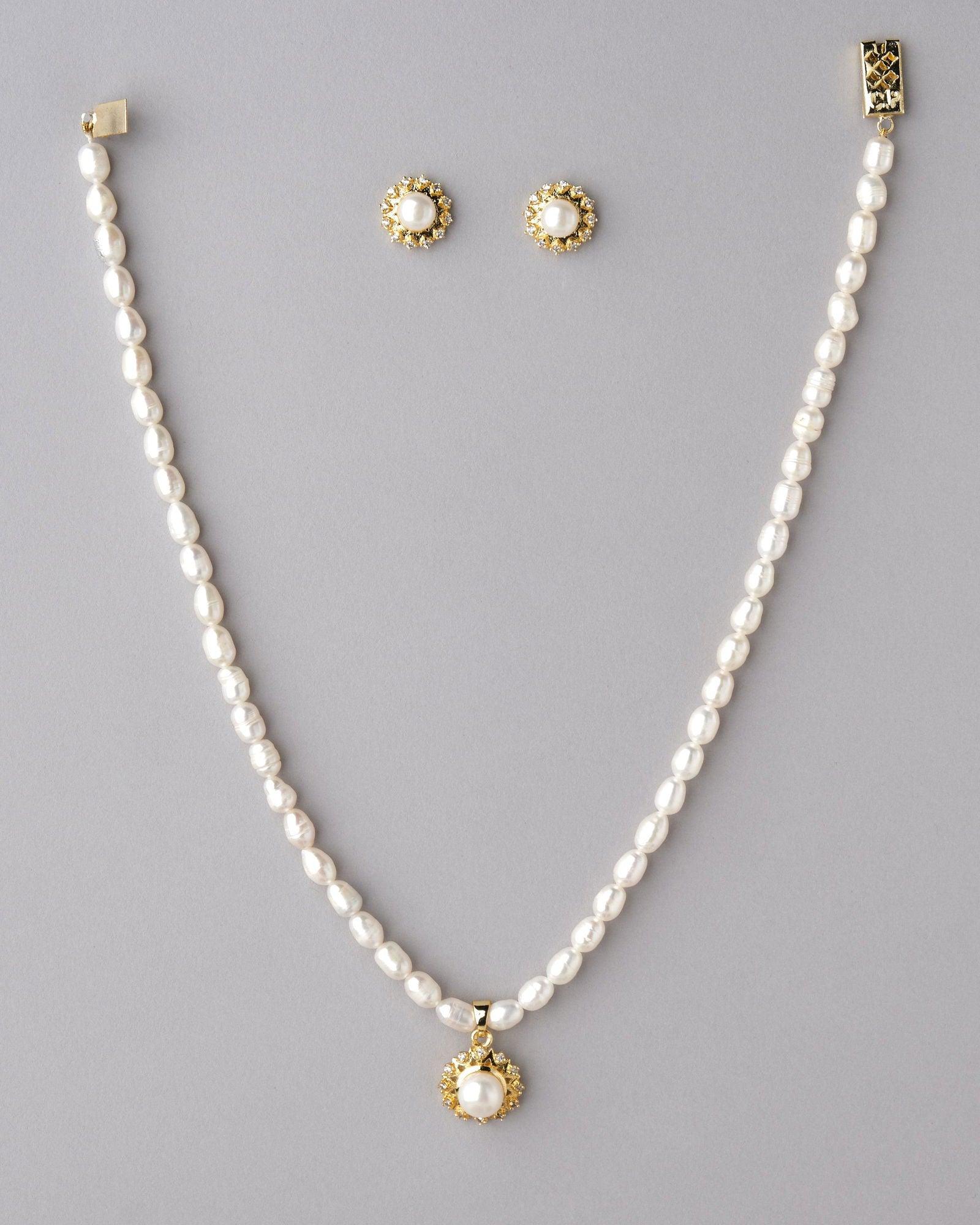 Elegant Pearl Necklace Set - Chandrani Pearls