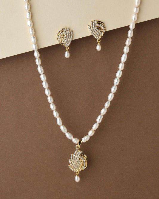 Elegant Pearl Necklace Set - Chandrani Pearls