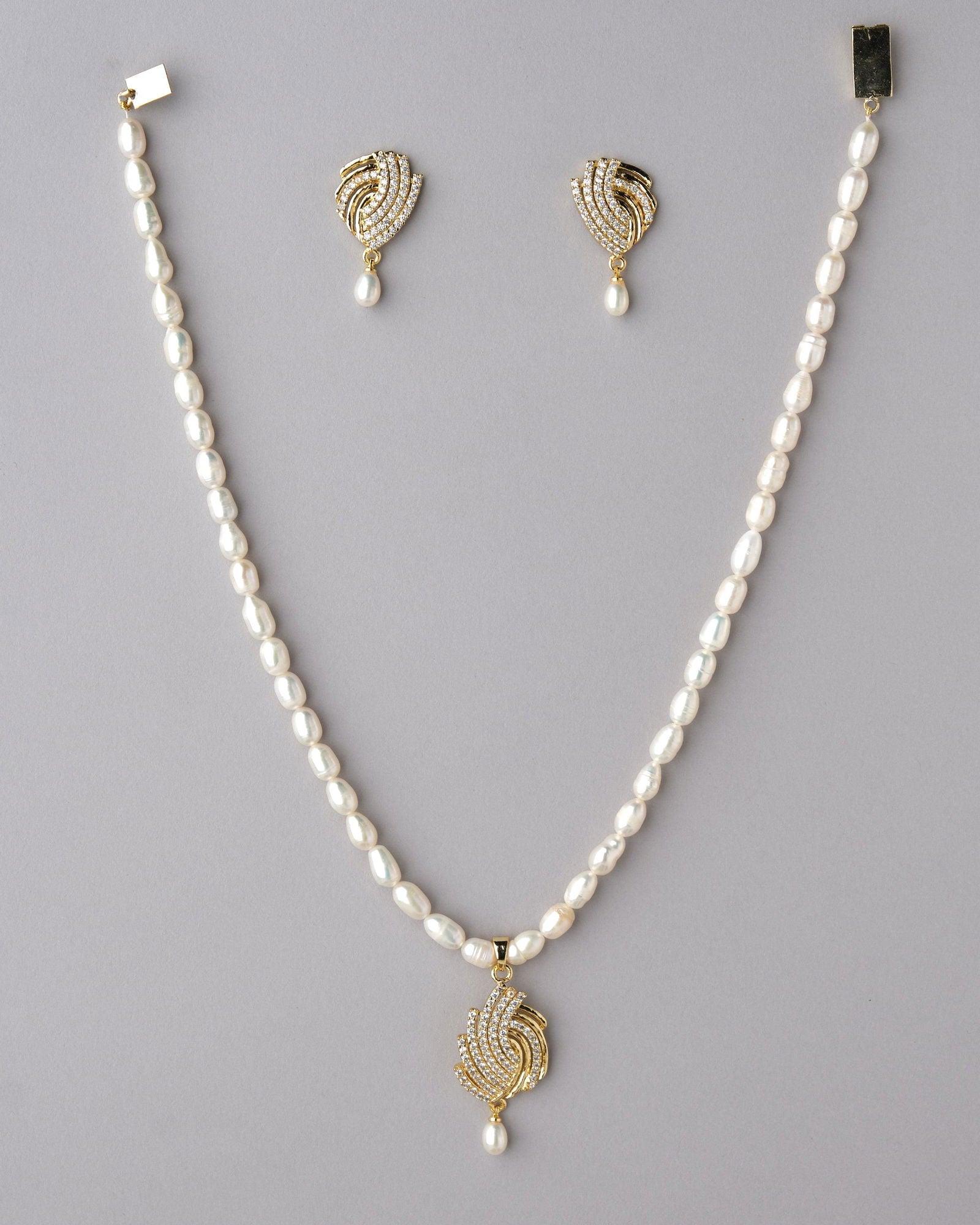 Elegant Pearl Necklace Set - Chandrani Pearls