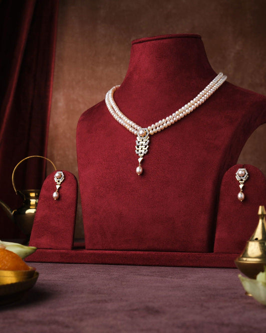 Elegant Pearl Necklace Set - Chandrani Pearls