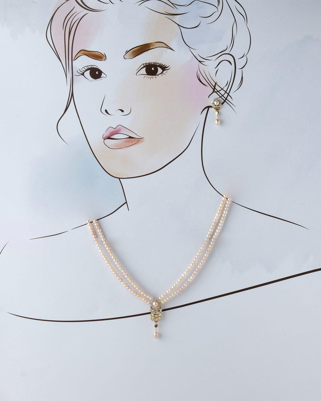 Elegant Pearl Necklace Set - Chandrani Pearls