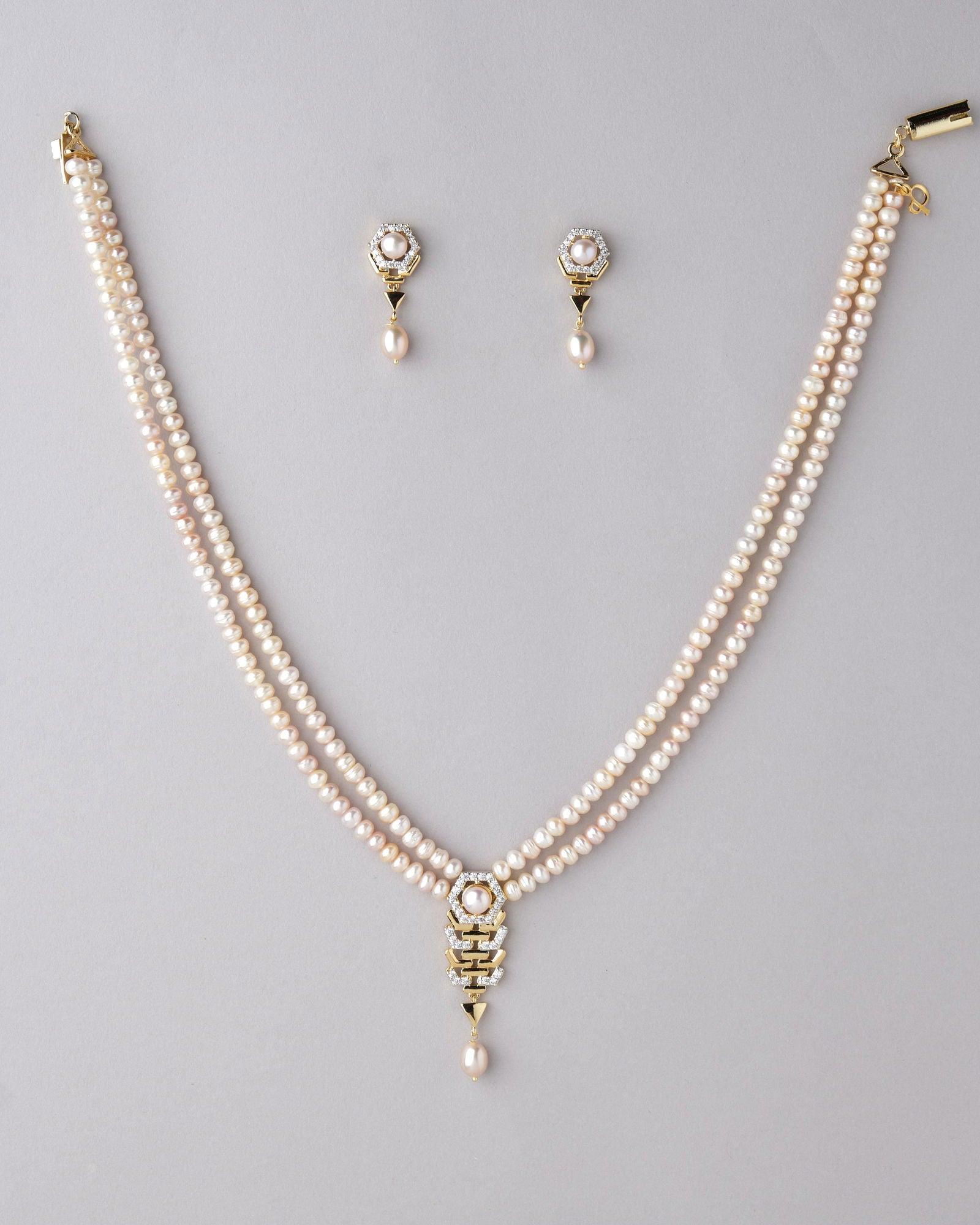 Elegant Pearl Necklace Set - Chandrani Pearls