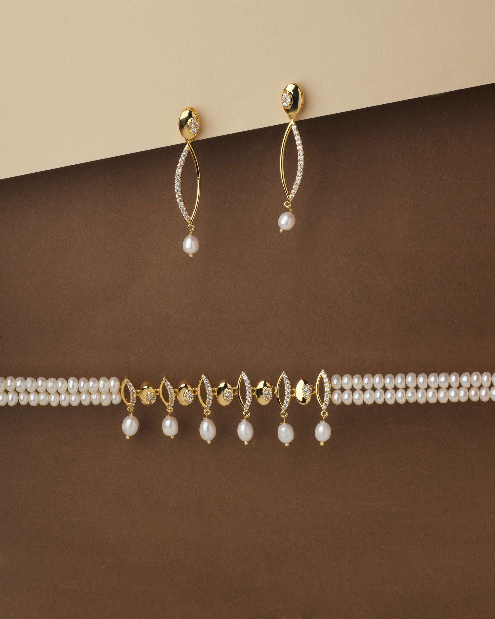 Elegant Pearl Necklace Set - Chandrani Pearls