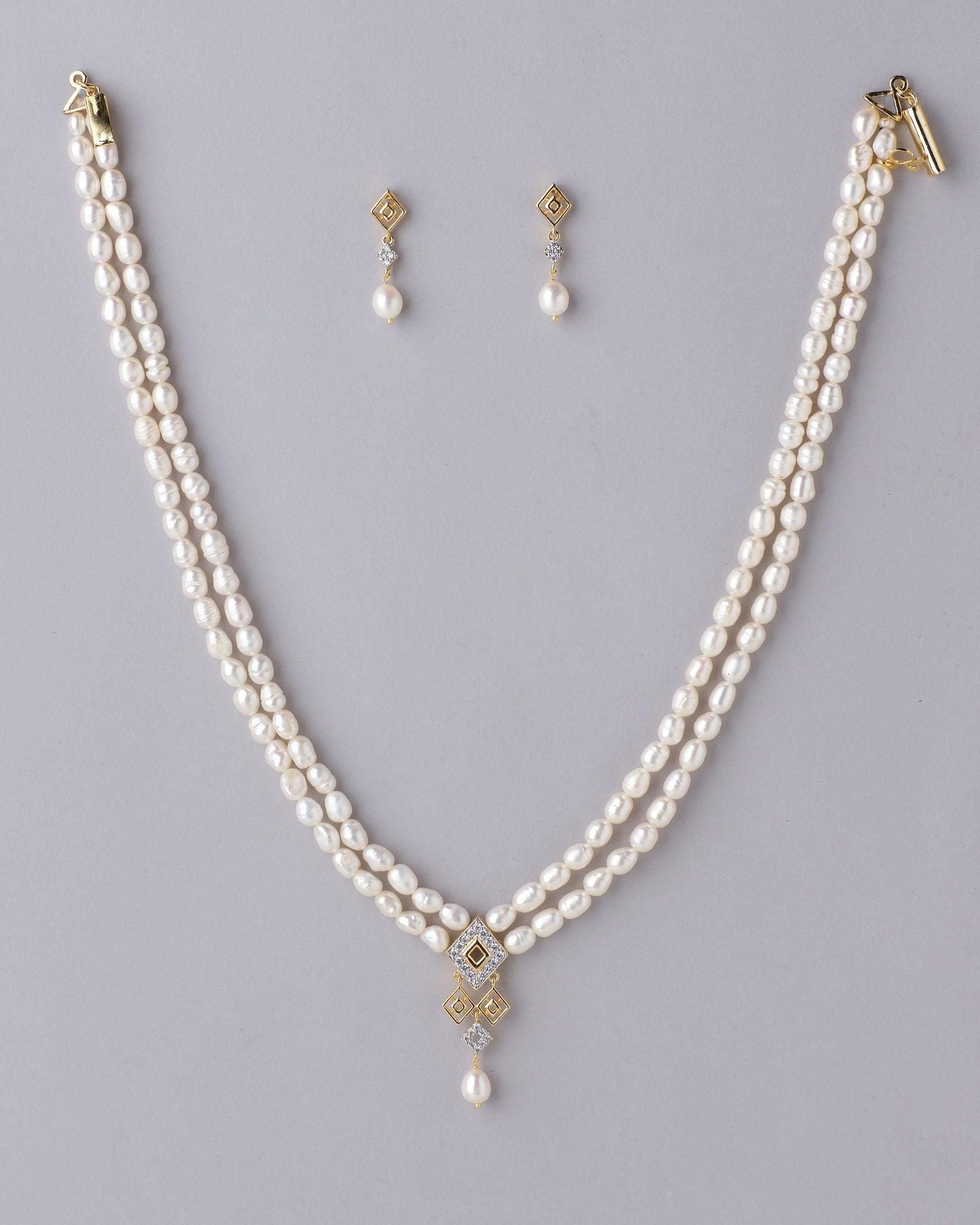 Elegant Pearl Necklace Set - Chandrani Pearls