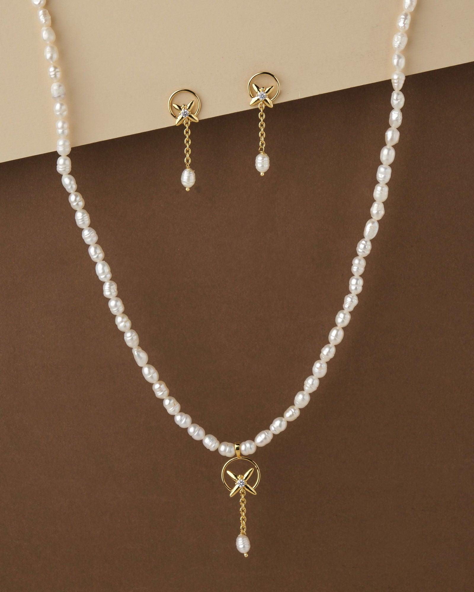 Elegant Pearl Necklace Set - Chandrani Pearls