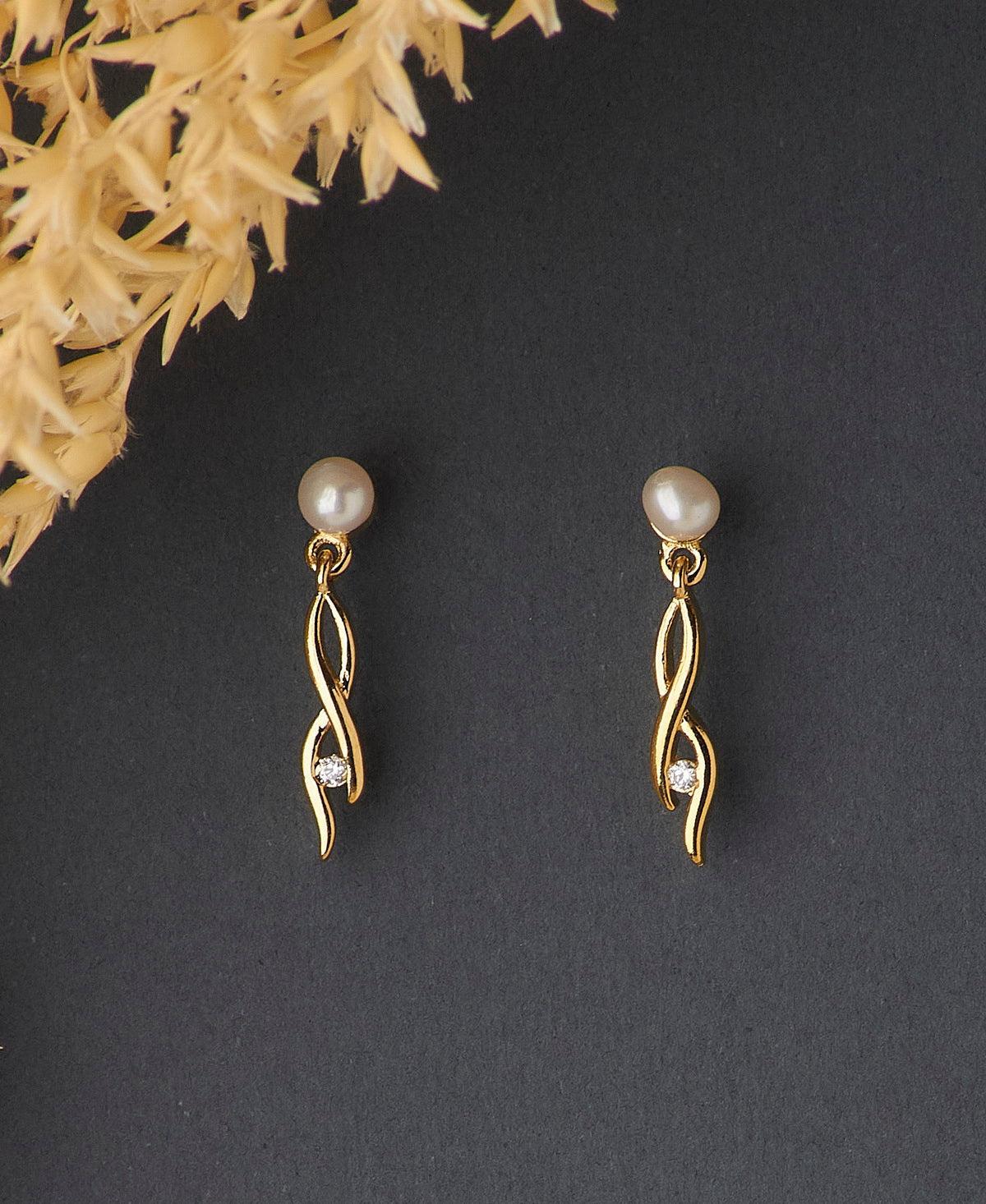 Elegant Pearl Studded Earring - Chandrani Pearls