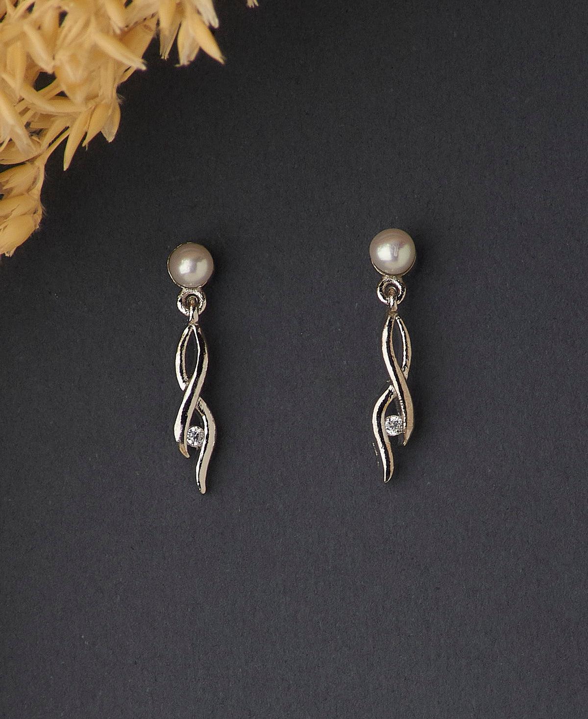 Elegant Pearl Studded Earring - Chandrani Pearls