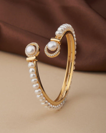 Elegant Real Pearl Bangle - Chandrani Pearls