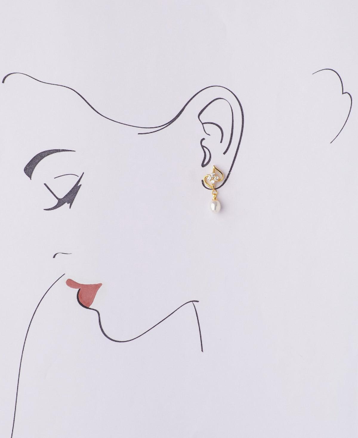 Elegant Real Pearl Hang Earring - Chandrani Pearls