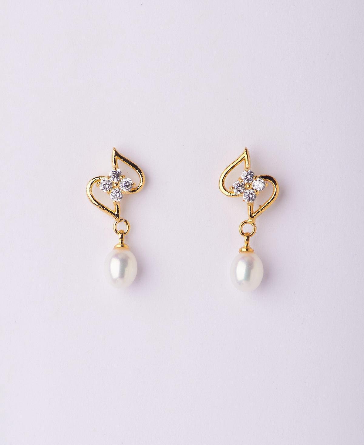 Elegant Real Pearl Hang Earring - Chandrani Pearls