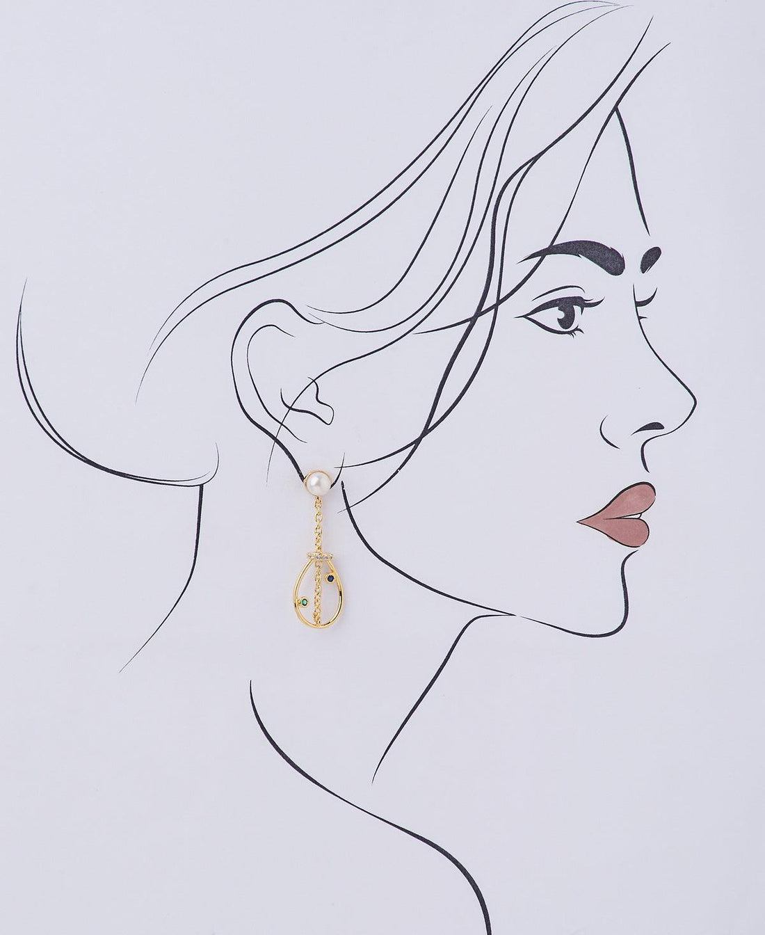 Elegant Real Pearl Hang Earring - Chandrani Pearls