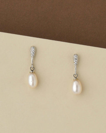 Elegant Real Pearl Hang Earring - Chandrani Pearls