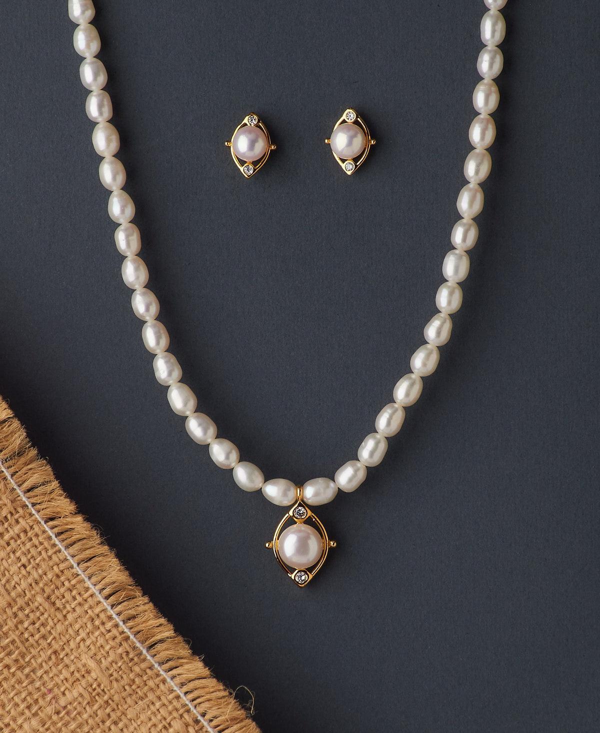 Elegant Real Pearl Necklace Set - Chandrani Pearls