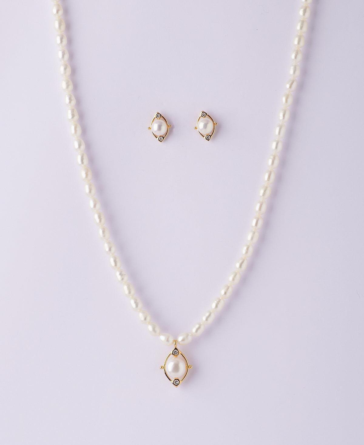 Elegant Real Pearl Necklace Set - Chandrani Pearls
