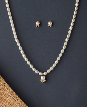 Elegant Real Pearl Necklace Set - Chandrani Pearls