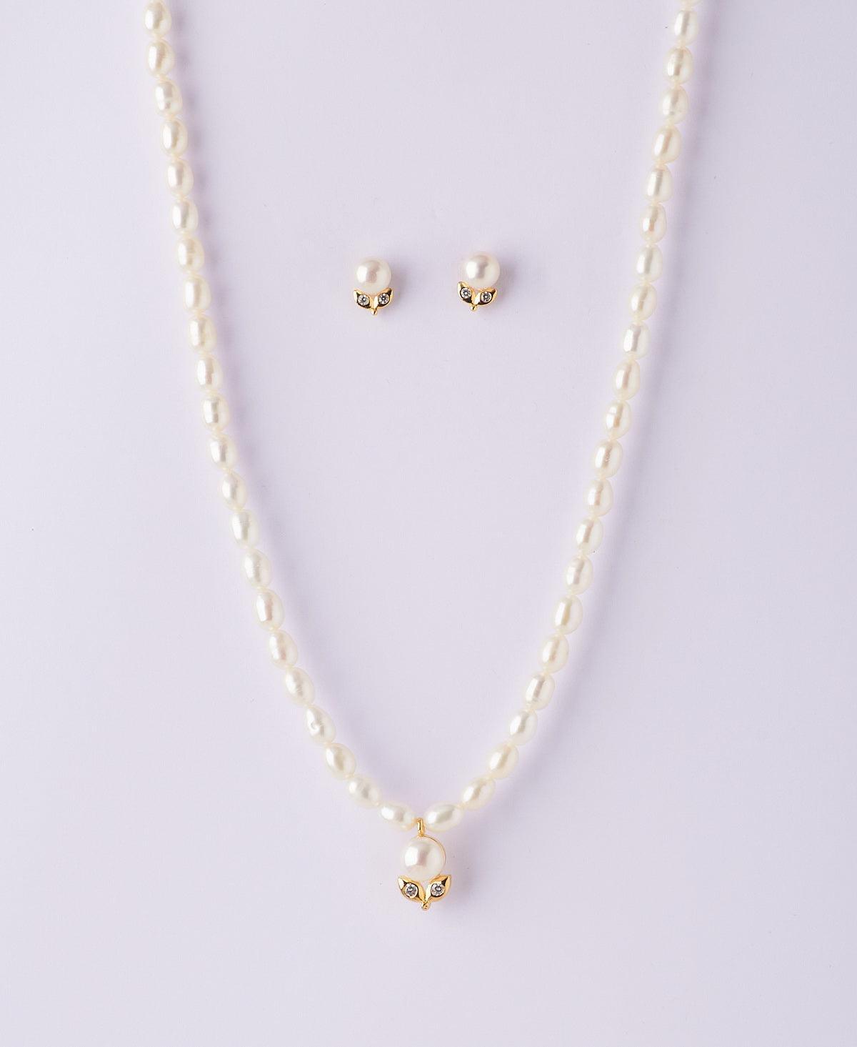 Elegant Real Pearl Necklace Set - Chandrani Pearls