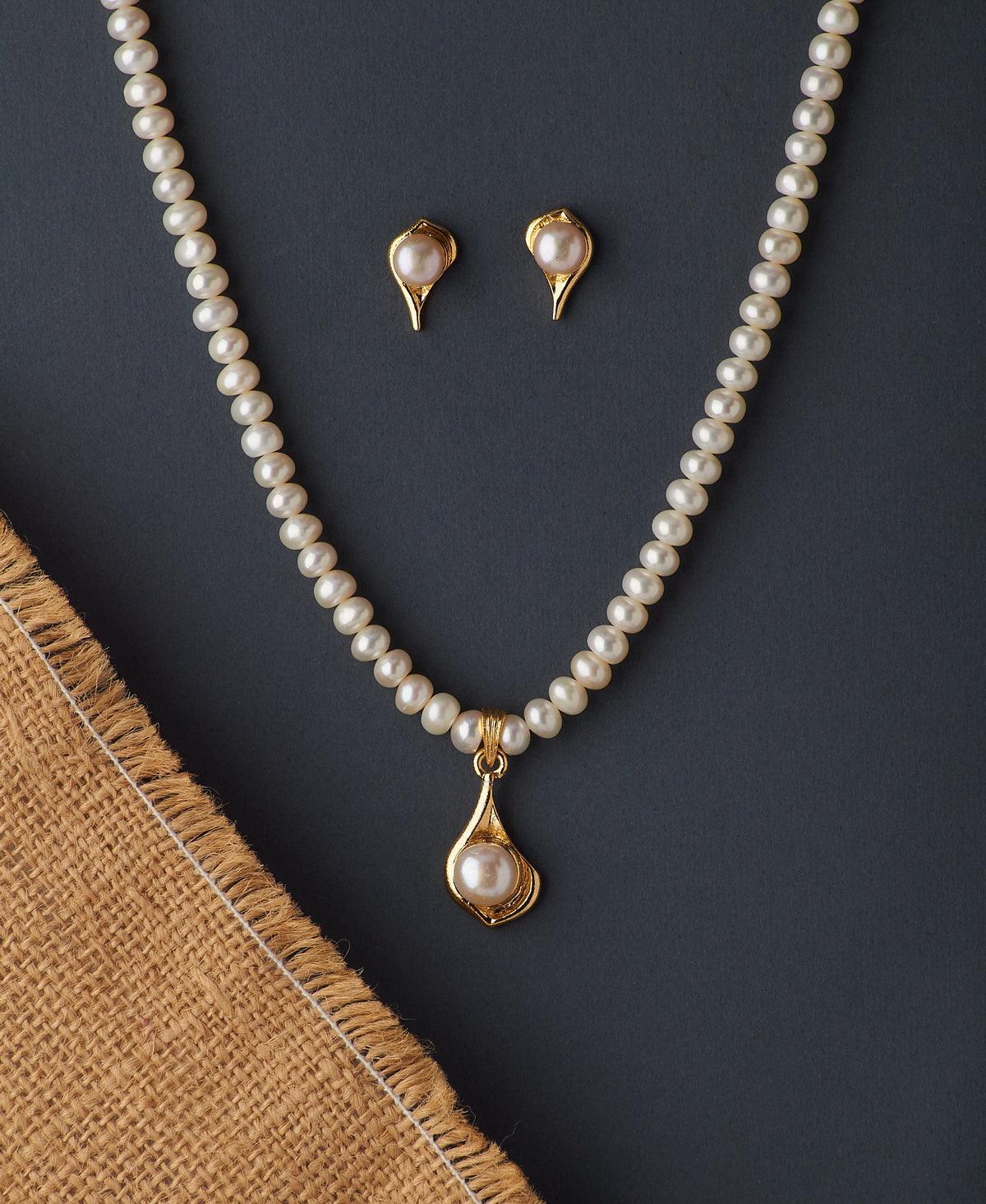 Elegant Real Pearl Necklace Set - Chandrani Pearls