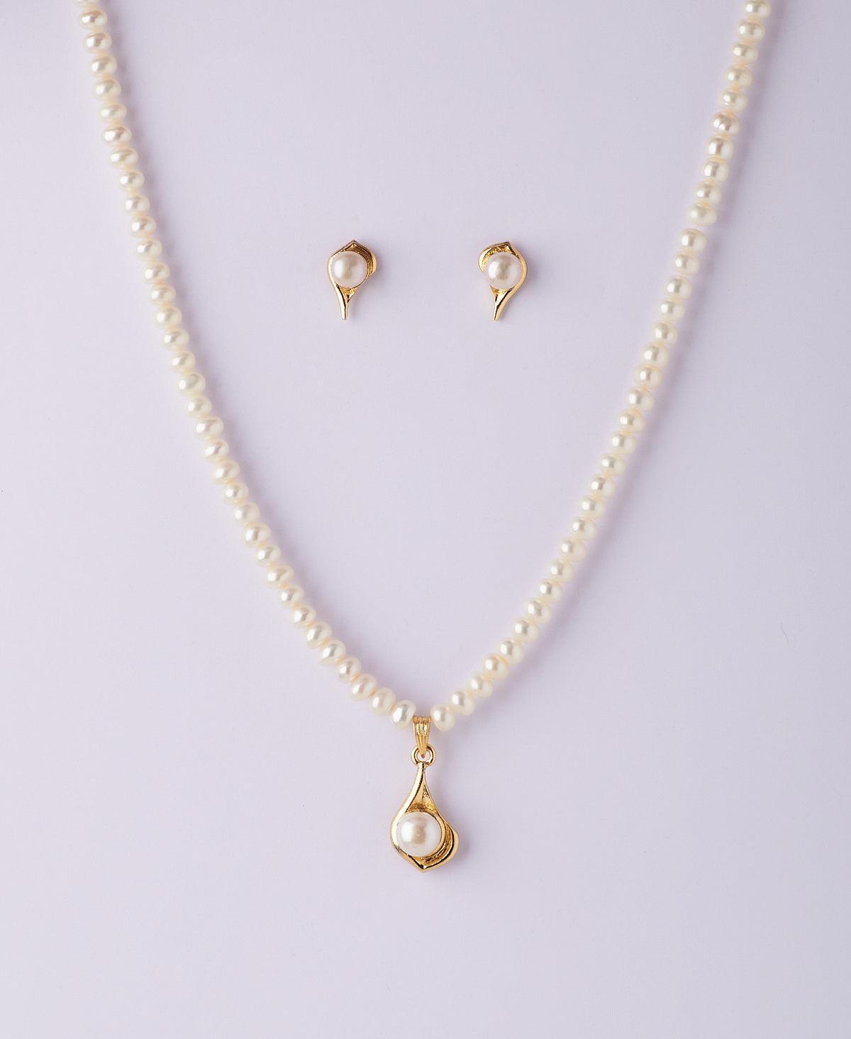 Elegant Real Pearl Necklace Set - Chandrani Pearls