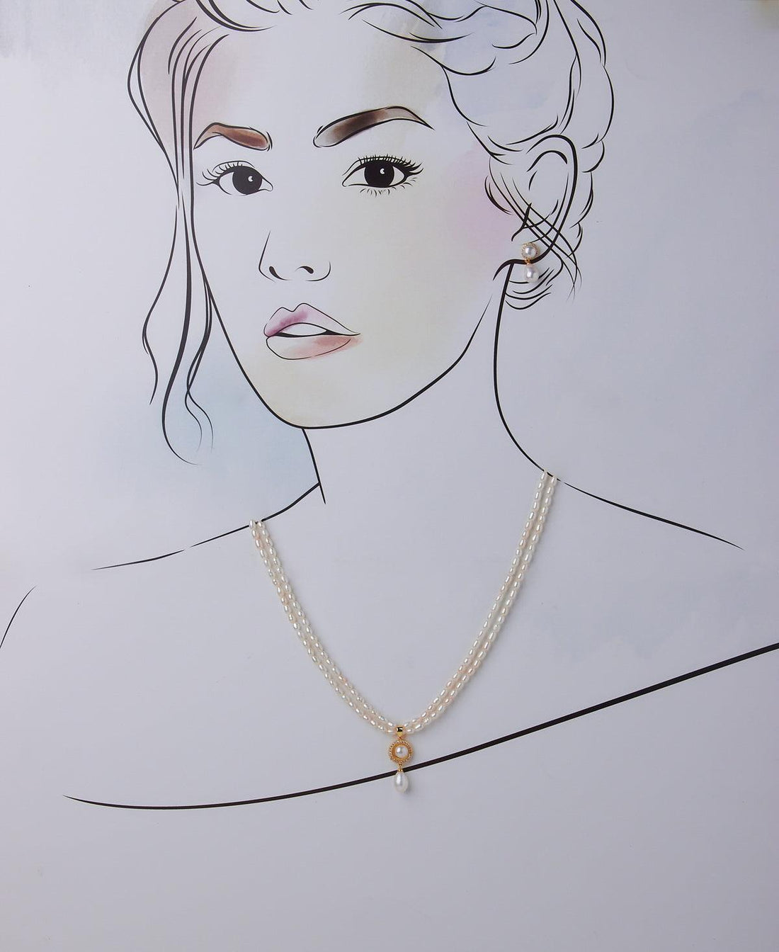 Elegant Real Pearl Necklace Set - Chandrani Pearls