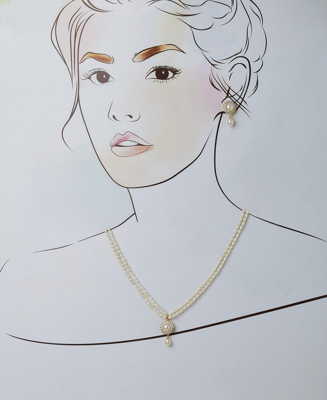 Elegant Real Pearl Necklace Set - Chandrani Pearls