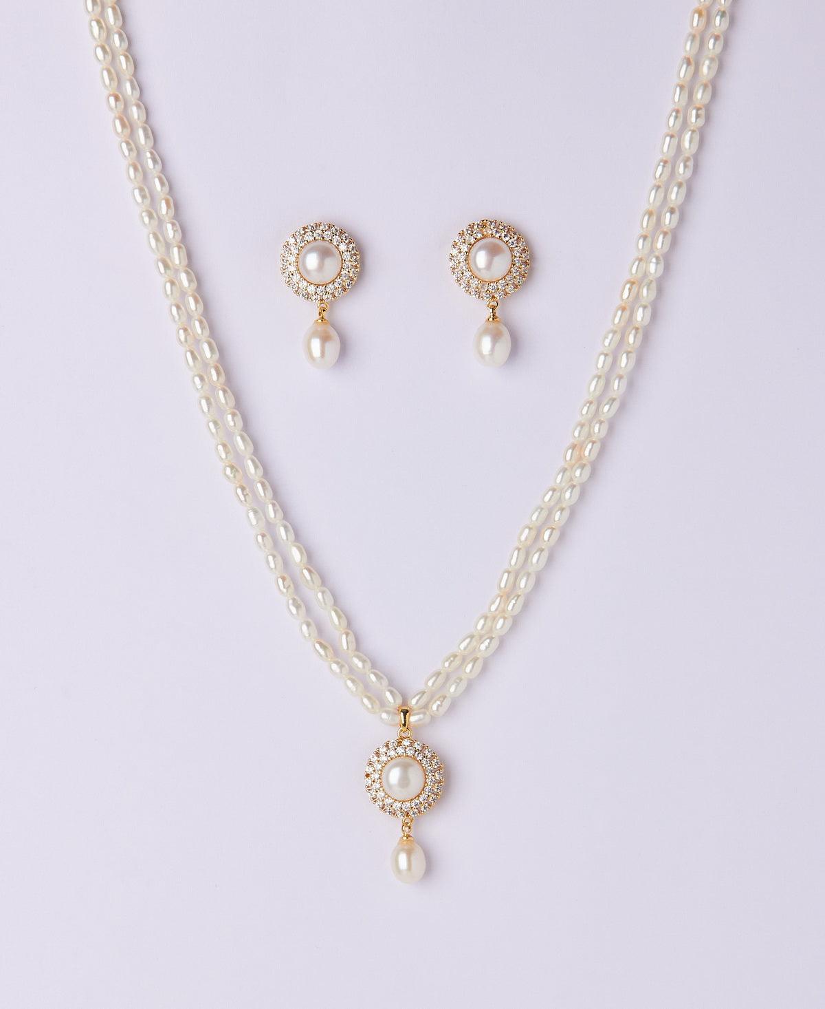 Elegant Real Pearl Necklace Set - Chandrani Pearls